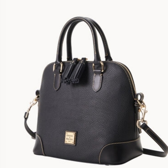 🔹️ Dooney & Bourke🔹️ black pebble leather Dome shoulder bag  ✨️🖤 - Picture 3 of 7